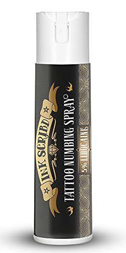 Ink Scribd Tattoo Numbing Spray - Premium Topical Anesthetic Pain Relief Spray - Waxing and Skin Numb to Stop Pain - Extra Strength