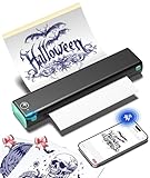 Phomemo M08F Wireless Tattoo Transfer Stencil Printer, Thermal Tattoo Machine with 10pcs Free Transfer Paper, Tattoo Printer Kit for Tattoo Artists & Beginners, Compatible with Smartphone & Pc