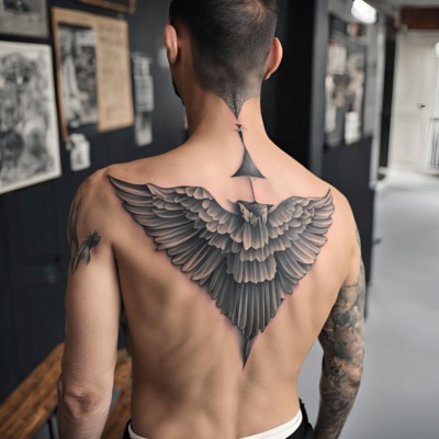 Angel Tattoo -Back Tattoo Ideas for Man