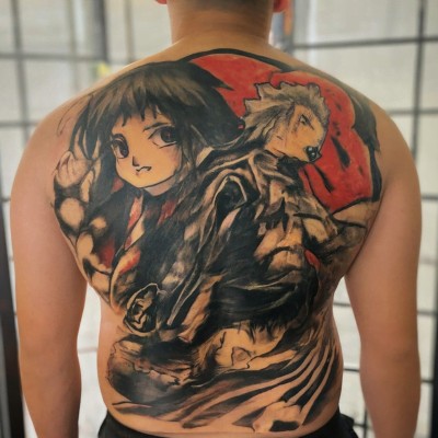 Anime tattoos for back