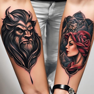 Beauty and the Beast - Matching Couple tattoo