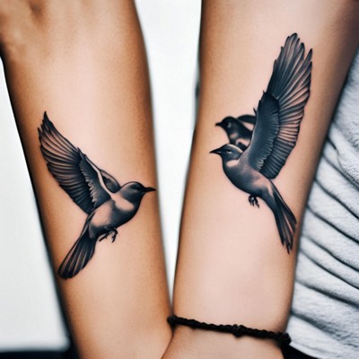 Birds Tattoo - Matching Couple Tattoos
