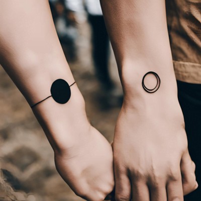 Circles Tattoo - couple matching tattoo