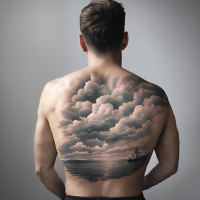 Cloud Tattoos - Back Tattoo Ideas For Men
