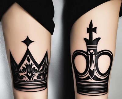 Crowns Tattoos - Best Matching Couple Tattoo 
