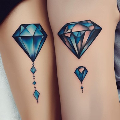 Diamonds Tattoos - Best Matching Couple Tattoos