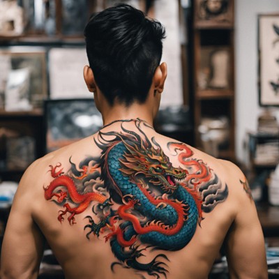 Dragon Tattoo - Back Tattoo for Men