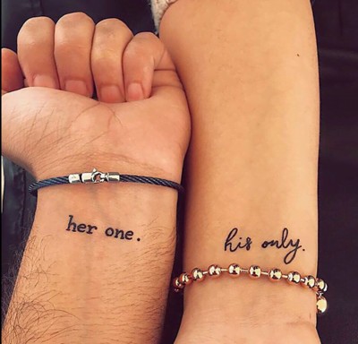 His and Her Couple Matching tattoos