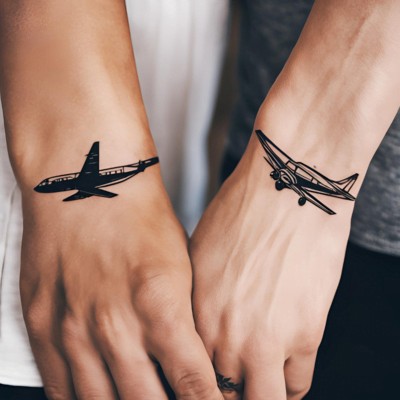 Long Distance Couple Matching Tattoos