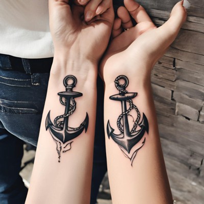 Nautical Tattoo- matching couple tattoo
