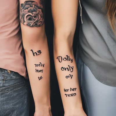 Another language Couple Matching Tattoos