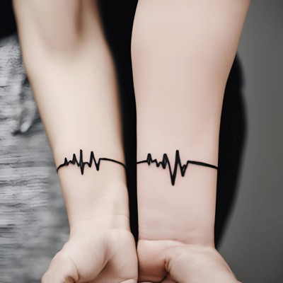 Married “With Kids” Couple Matching Tattoos