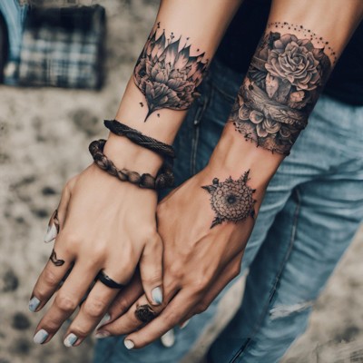 Strength Builder Couple Matching tattoos