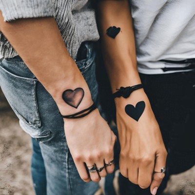 Two Halves Tattoo - Couple matching Tattoo