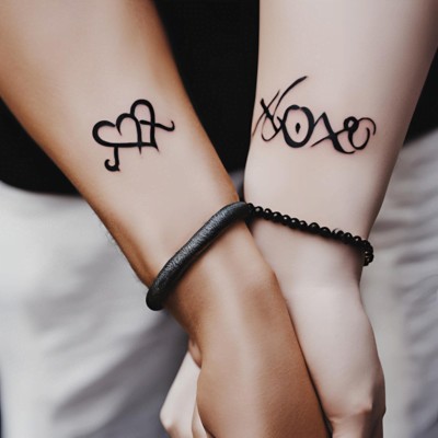 XOXO Tattoo - Couple Matching Tattoo